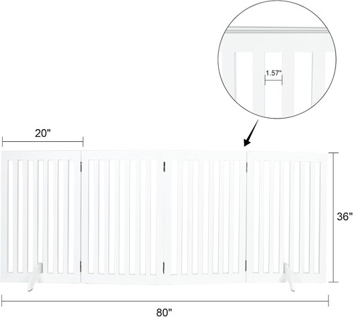 Panels foldable pet gate - 4,