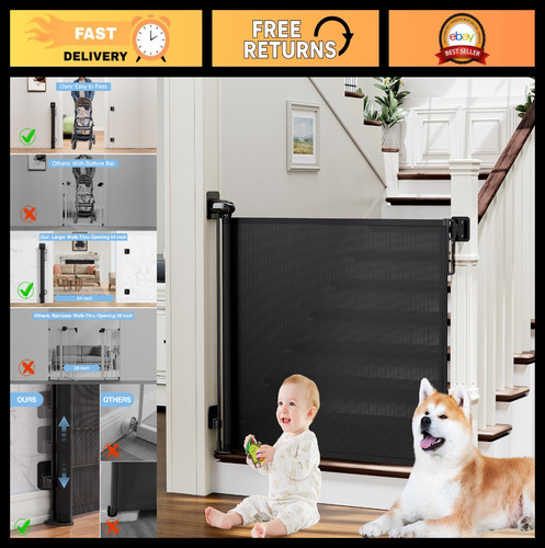 Retractable baby gate for - baby,