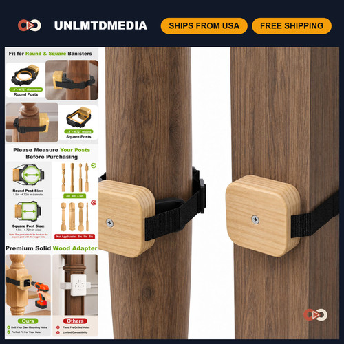 Baby gate banister - adapter, kit