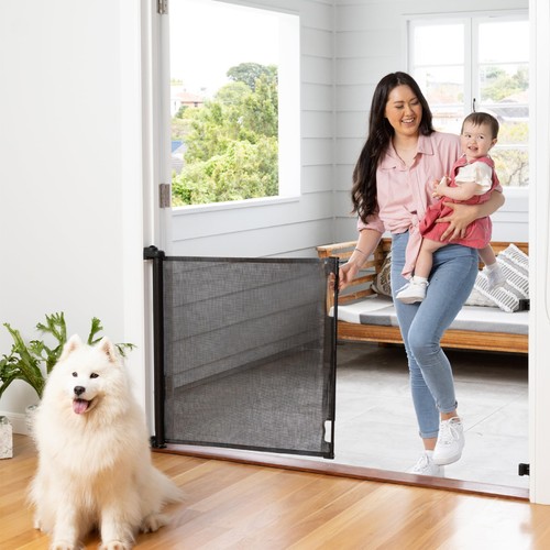 Retractable baby gate perma - retractable,